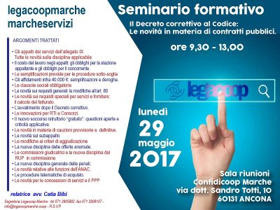 APPALTI: SEMINARIO SU DECRETO CORRETTIVO AL CODICE